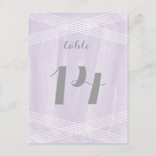 Paarse Waterverf Deco-tabelnummer Briefkaart