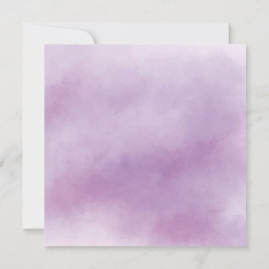 Paarse Waterverf doopsel doop Kaart (Achterkant)