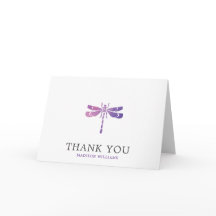 Paarse Waterverf Dragonfly