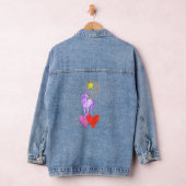 Paarse Waterverf Eenhoorn Denim Jacket (Hangar)