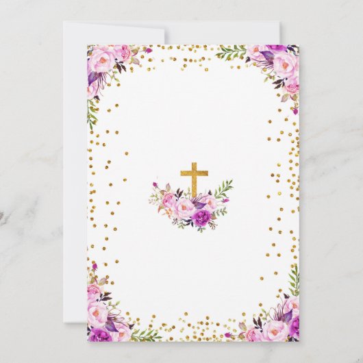 Paarse Waterverf Eerste Heilige Communauteit Uitno Kaart (Achterkant)