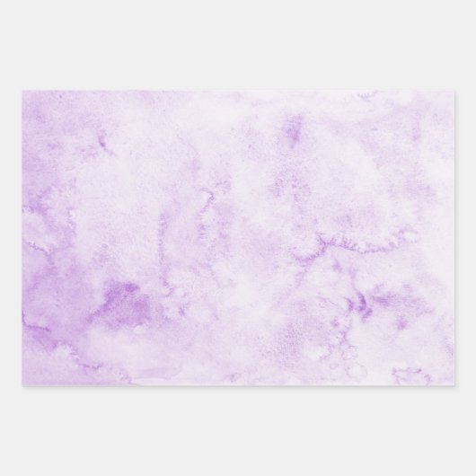 Paarse Waterverf Elegant Inpakpapier Vel (Voorkant 2)