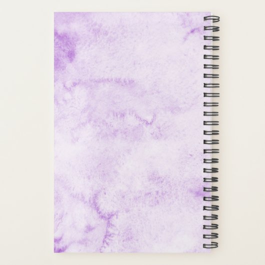 Paarse Waterverf Elegant Planner (Achterkant)
