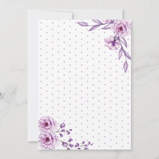 Paarse Waterverf & Elegant Script Vrijgezellenfees Kaart (Achterkant)