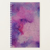 Paarse waterverf en glitterplanner planner (Voorkant)