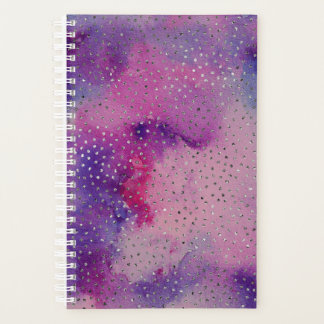 Paarse waterverf en glitterplanner planner