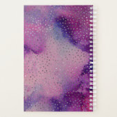 Paarse waterverf en glitterplanner planner (Achterkant)