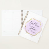 Paarse Waterverf en moderne goudgeometrische weerg Planner (Display)
