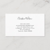 paarse waterverf en nepgoudstof visitekaartje (Achterkant)