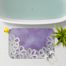 Paarse Waterverf en witte bloemen