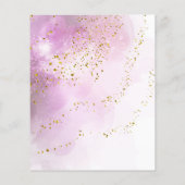 paarse waterverf faux glitter schoonheidssalon flyer (Achterkant)