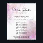 paarse waterverf faux glitter schoonheidssalon flyer<br><div class="desc">schoonheidssalon professionele make - up kunstenaar flyer</div>