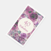  Paarse Waterverf Floral 40 Fabulous Servet (Hoek)