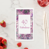 Paarse Waterverf Floral 40 Fabulous Servet (Insitu)