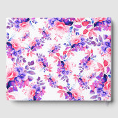 Paarse Waterverf Floral 50e Verjaardag Gastenboek (Achterkant)