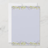 Paarse Waterverf Floral Baby Shower Invitaties Kaart (Achterkant)