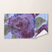 Paarse Waterverf Floral Bad Handdoek (Handdoek)