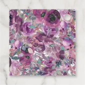  Paarse Waterverf Floral Birthday Hartelijk dank Bedankjes Labels (Achterkant)