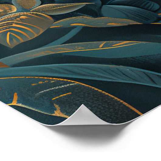 Paarse Waterverf Floral Botanical Poster (Hoek)