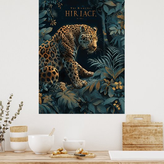 Paarse Waterverf Floral Botanical Poster (Keuken)