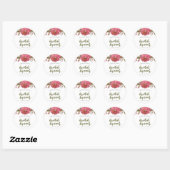 Paarse Waterverf Floral Bridal Brunch Ronde Sticker (Vel)