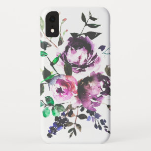  Paarse  Waterverf Floral Case-Mate iPhone Case