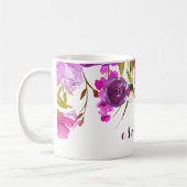  Paarse Waterverf Floral Cup/ Koffiemok (Links)