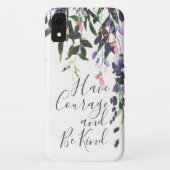 Paarse Waterverf  Floral Drop Quote Case-Mate iPhone Case (Achterkant)