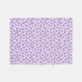 Paarse Waterverf Floral Garden Fleece Blanket Deken (Voorkant (Horizontaal))