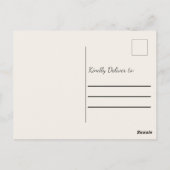 Paarse Waterverf Floral Gold vermist u Briefkaart (Achterkant)