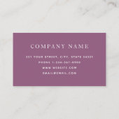 Paarse Waterverf Floral & Greenery Professional Visitekaartje (Achterkant)