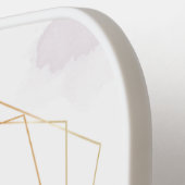 Paarse Waterverf Floral Monogram Script Name Pickleball Paddle (Links Detail)