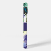 Paarse Waterverf Floral Name Monogram Case-Mate iPhone Case (Achterkant / Rechts)