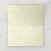 Paarse Waterverf Floral op gele naam Plaatskaartje (Binnenkant ongevouwen)