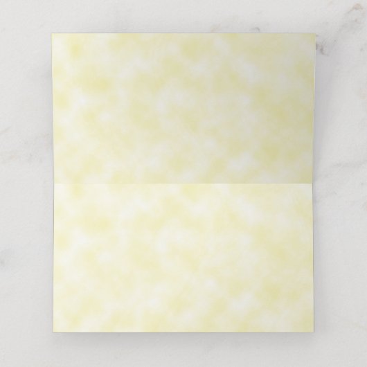 Paarse Waterverf Floral op gele naam Plaatskaartje (Binnenkant ongevouwen)