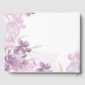 Paarse Waterverf Floral Wedding Guest Book Gastenboek (Achterkant)