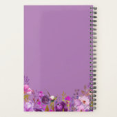 Paarse Waterverf Floral Wedding Planner (Achterkant)