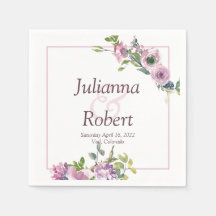 Paarse waterverf florale luiers