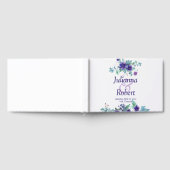 Paarse waterverf florerende bruiloft gastboek gastenboek (Volledig)