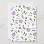 Paarse Waterverf Flower Baby shower Bedankkaart (Achterkant)