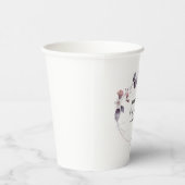 Paarse Waterverf Flowers Baby shower Papieren kopj Papieren Bekers (Rechts)