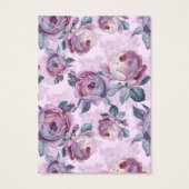 Paarse Waterverf Flowers Custom Earning Card Visitekaartje (Achterkant)