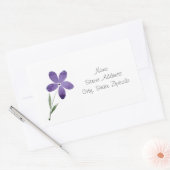 Paarse Waterverf Flowers Labels (Envelop)