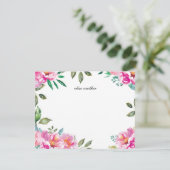 Paarse Waterverf Garden | Gepersonaliseerde schrij Kaart (Staand voorkant)