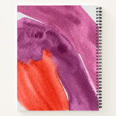 Paarse Waterverf gepersonaliseerd tijdschrift Notitieboek (Achterkant)