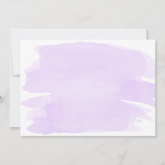 Paarse Waterverf Gold Farewell Kaart (Achterkant)