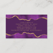 Paarse Waterverf Gold Foil Luxury Visitekaartje (Achterkant)