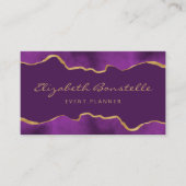 Paarse Waterverf Gold Foil Luxury Visitekaartje (Voorkant)