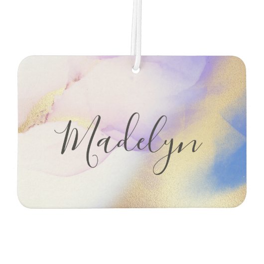 Paarse Waterverf Gold Luxury - Speciaal Luchtverfrisser (Achterkant)