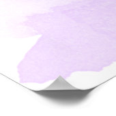 Paarse Waterverf Gold Welkom Poster (Hoek)